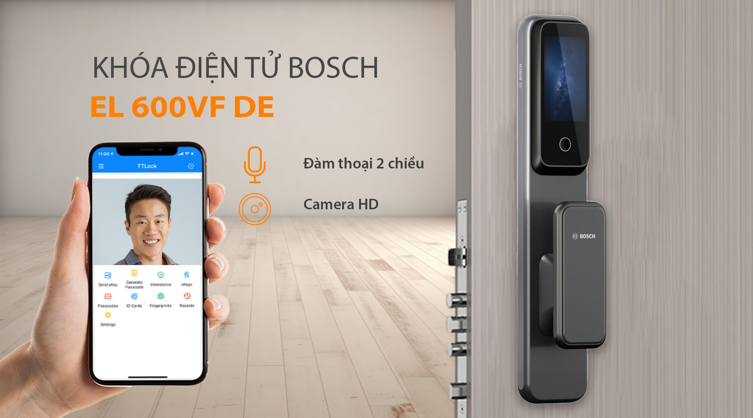 Tích hợp camera, đàm thoại trực tiếp